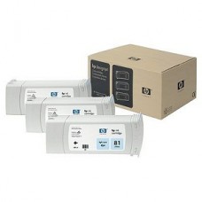 Original Genuine HP 81 Tri-Pack Light Cyan (C5070A) HP DesignJet 5000 5500 5500ps 5000ps 5500  5500ps